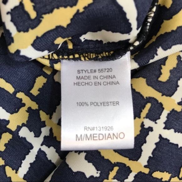 Tea n Rose Sleeveless Blouse Multicolor Checkered V-Neck Pocket Women's Size Med - Picture 7 of 8